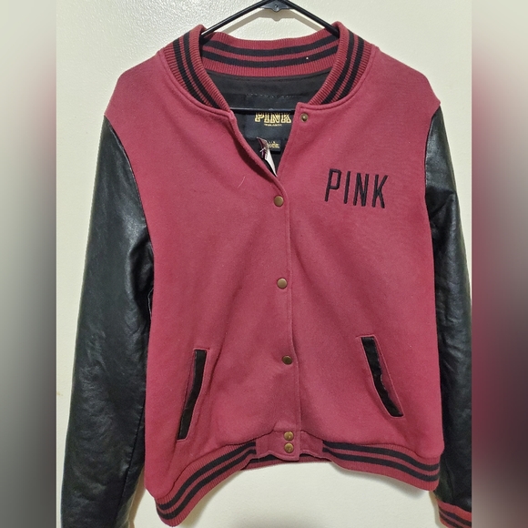 A PINK letterman jacket - Picture 3 of 4